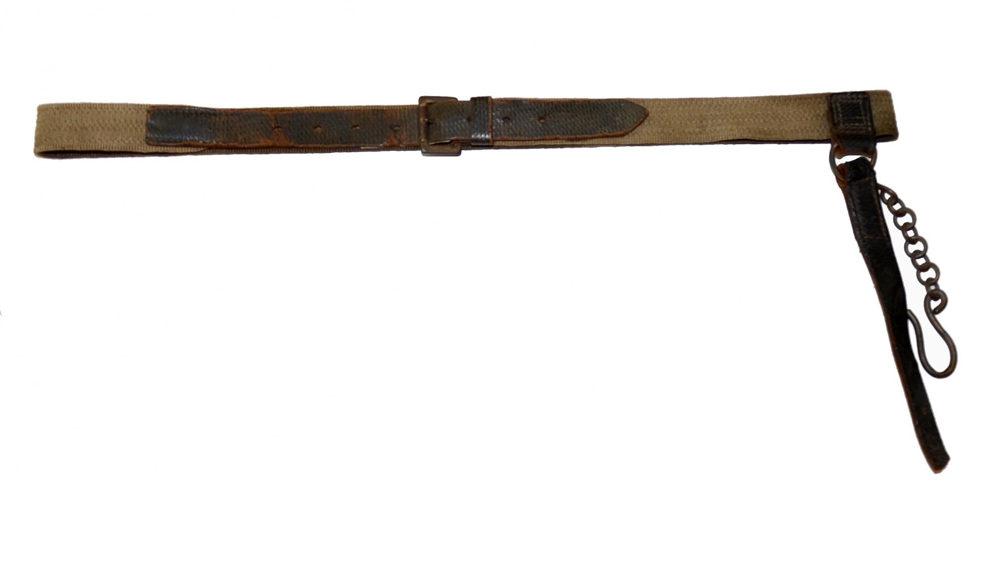 CONFEDERATE STYLE WEBBED WAIST BELT WITH SWORD HANGER