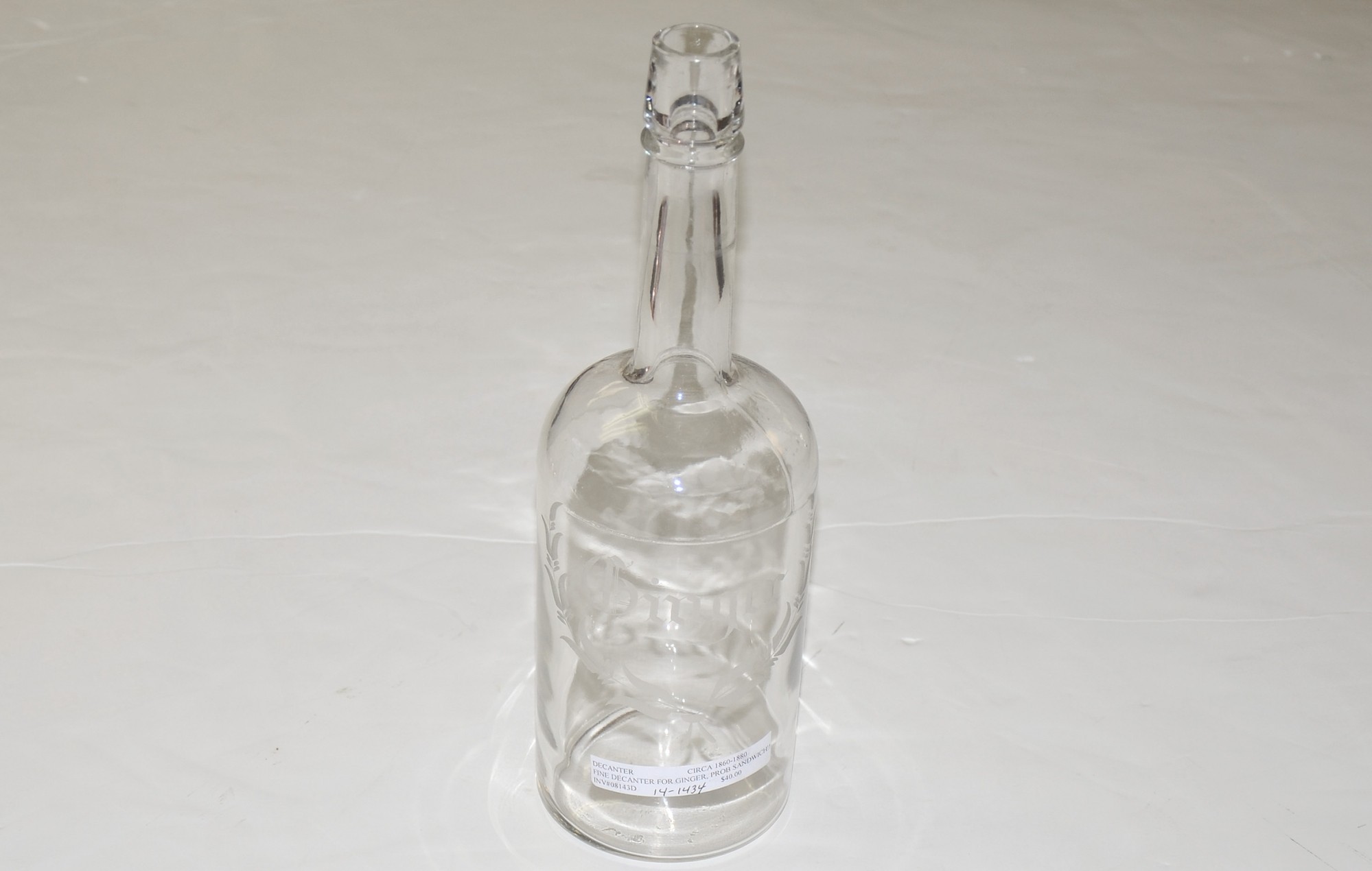 CIRCA 1860-1880 DECANTER - 'GINGER'