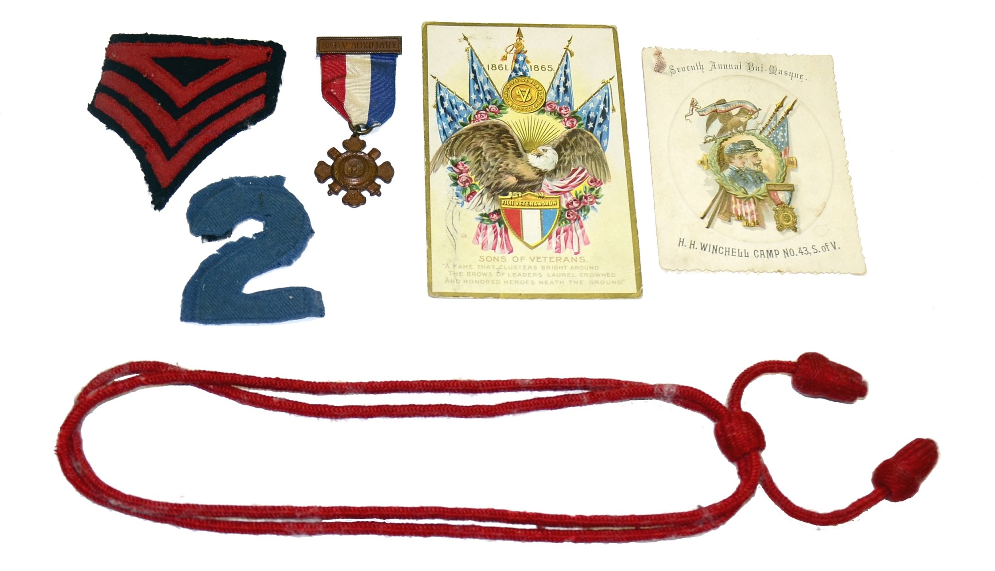 COLLECTION OF ITEMS FROM A MEMBER OF REEDER’S BATTERY, SONS OF VETERANS RESERVES