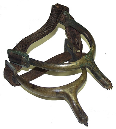 FINE PAIR OF FEDERAL CAVALRY BRASS SPURS THAT HAVE A VERBAL ID - GETTYSBURG; GEISELMAN COLLECTION