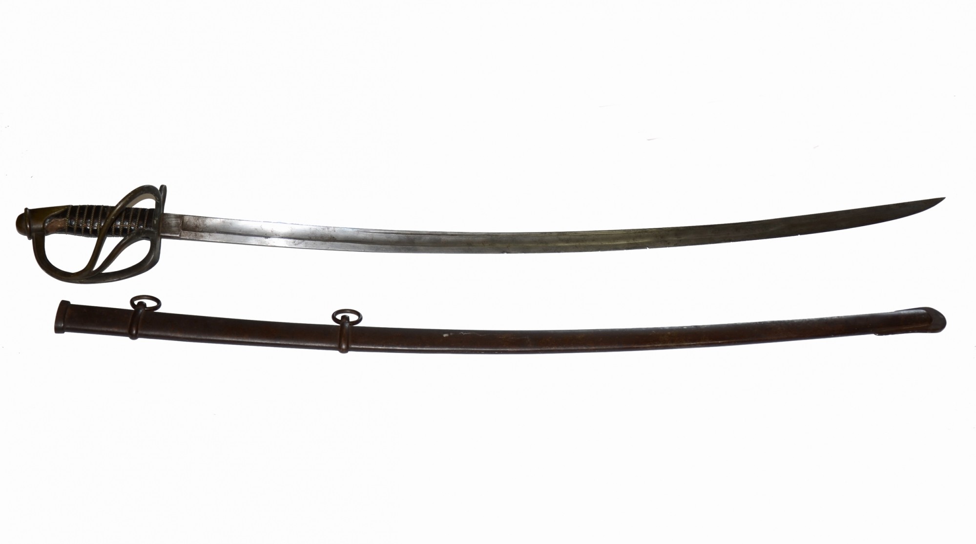 M1860 CAVALRY SABER IDENTIFIED TO ZENO K. WOOD, COMPANY ‘A’, 3rd MASSACHUSETTS CAVALRY