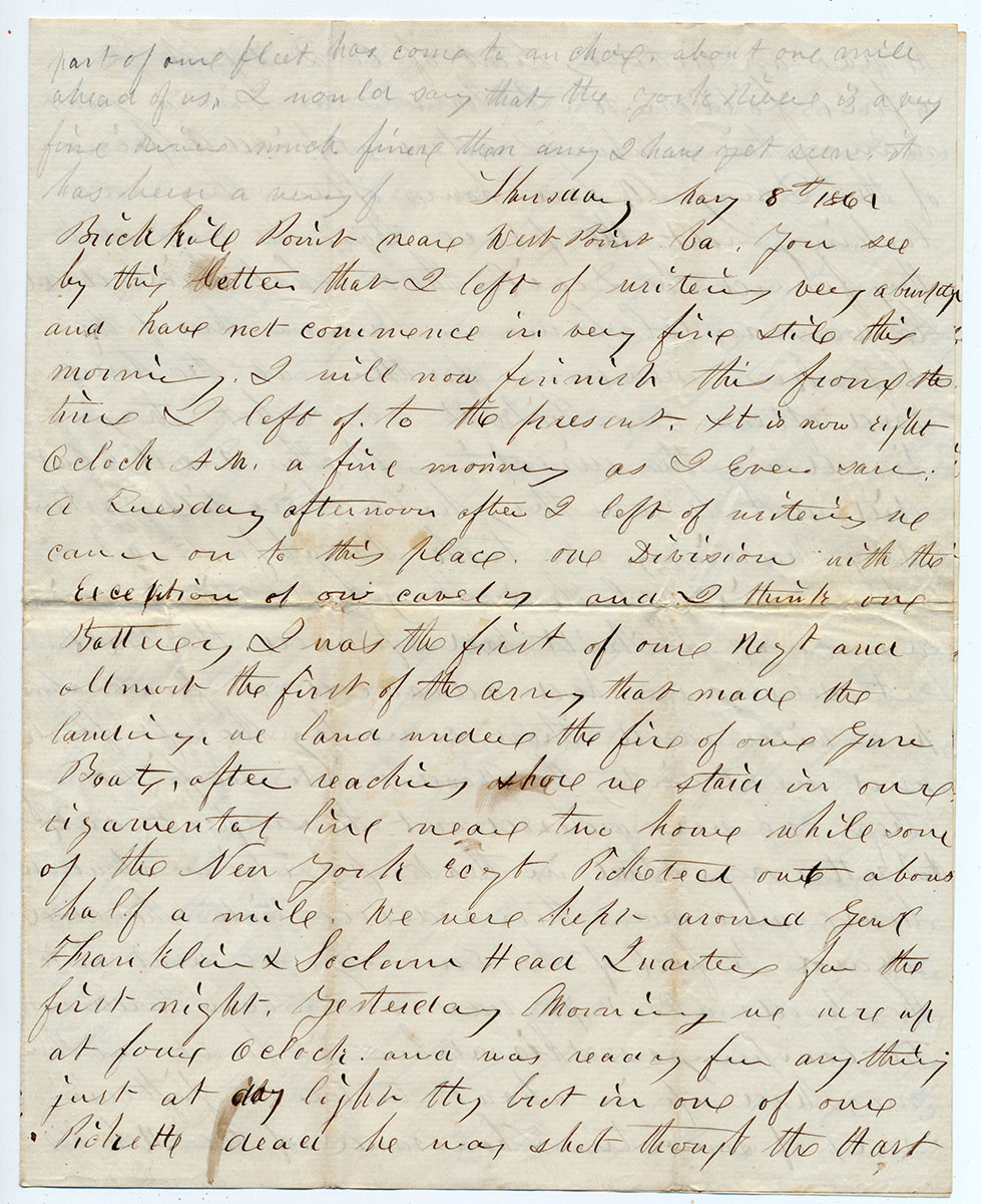 UNION SOLDIER LETTER - BREVET BRIGADIER GENERAL CLARK SWETT EDWARDS