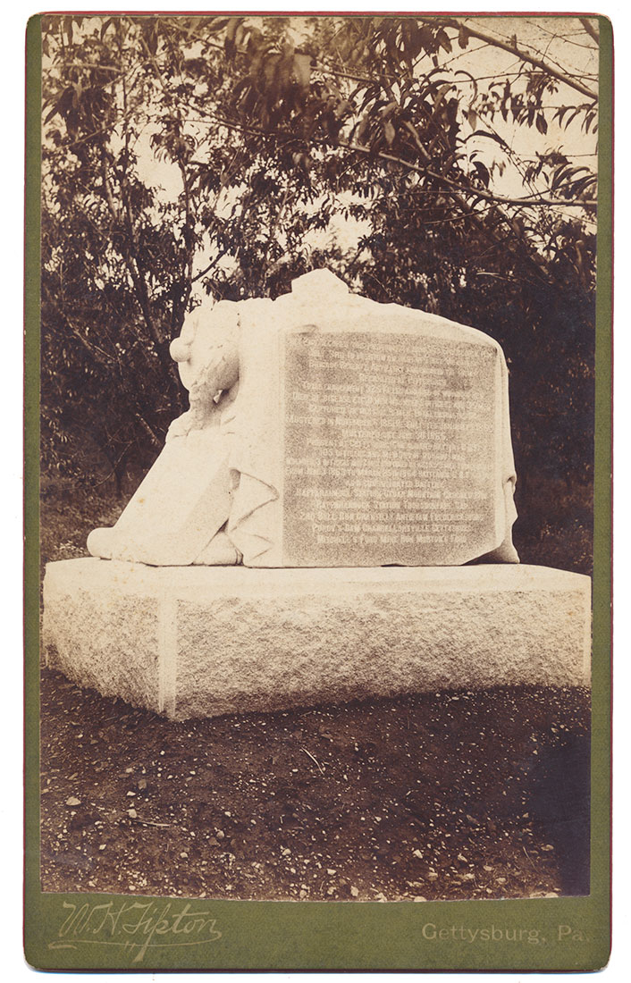 VERY NICE TIPTON CABINET CARD GETTYSBURG PHOTO – PA INDEPENDENT BATTERIES C & F, PEACH ORCHARD