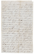 UNION SOLDIER LETTER / YORKTOWN 1862--FROM “THATCHER” TO SISTER ALICE
