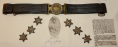VIRGINIA OFFICER’S BELT PLATE REMOVED FROM THE BODY OF COL. JAMES G. HODGES, 14th VIRGINIA, KILLED IN PICKETT’S CHARGE, WITH HIS COLONEL’S STARS- THE PLATE RETURNED TO HIS WIDOW IN 1903! 