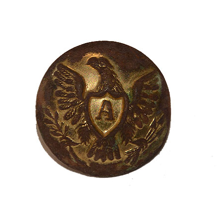 EAGLE “A” CUFF BUTTON – 2ND CORPS CAMP, TANEYTOWN, MD