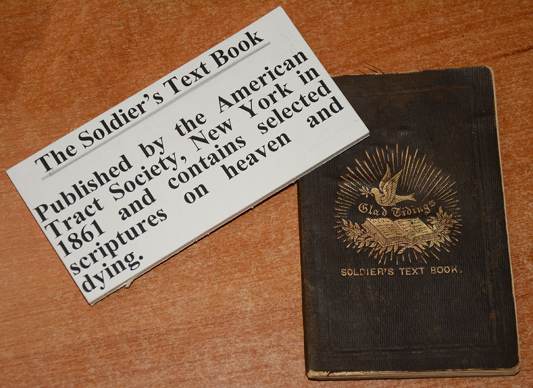 1861 “SOLDIER’S TEXT BOOK”, AMERICAN TRACT SOCIETY