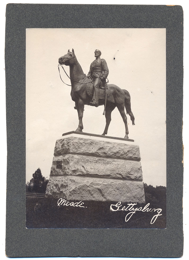 MUMPER GETTYSBURG PHOTO CARD – MEADE EQUESTRIAN MONUMENT