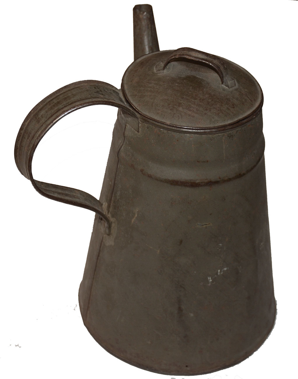 CIVIL WAR-ERA TIN COFFEE POT