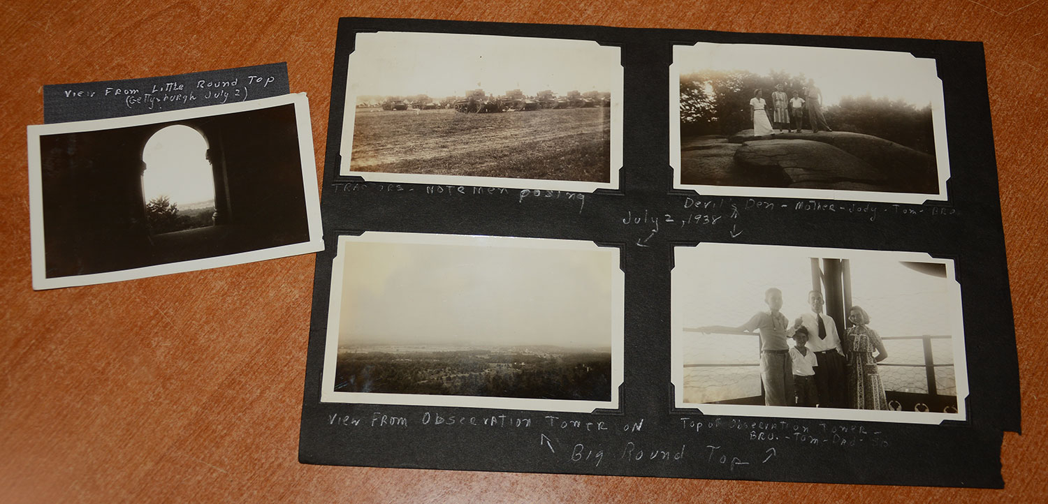 UNIQUE PHOTO LOT AND ALBUM PAGE – 75th ANNIVERSARY, CEO OF PFALTZGRAFF AND FAMILY