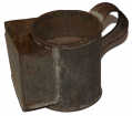 CIVIL WAR ERA TIN SHAVING MUG WITH SOAP CUP