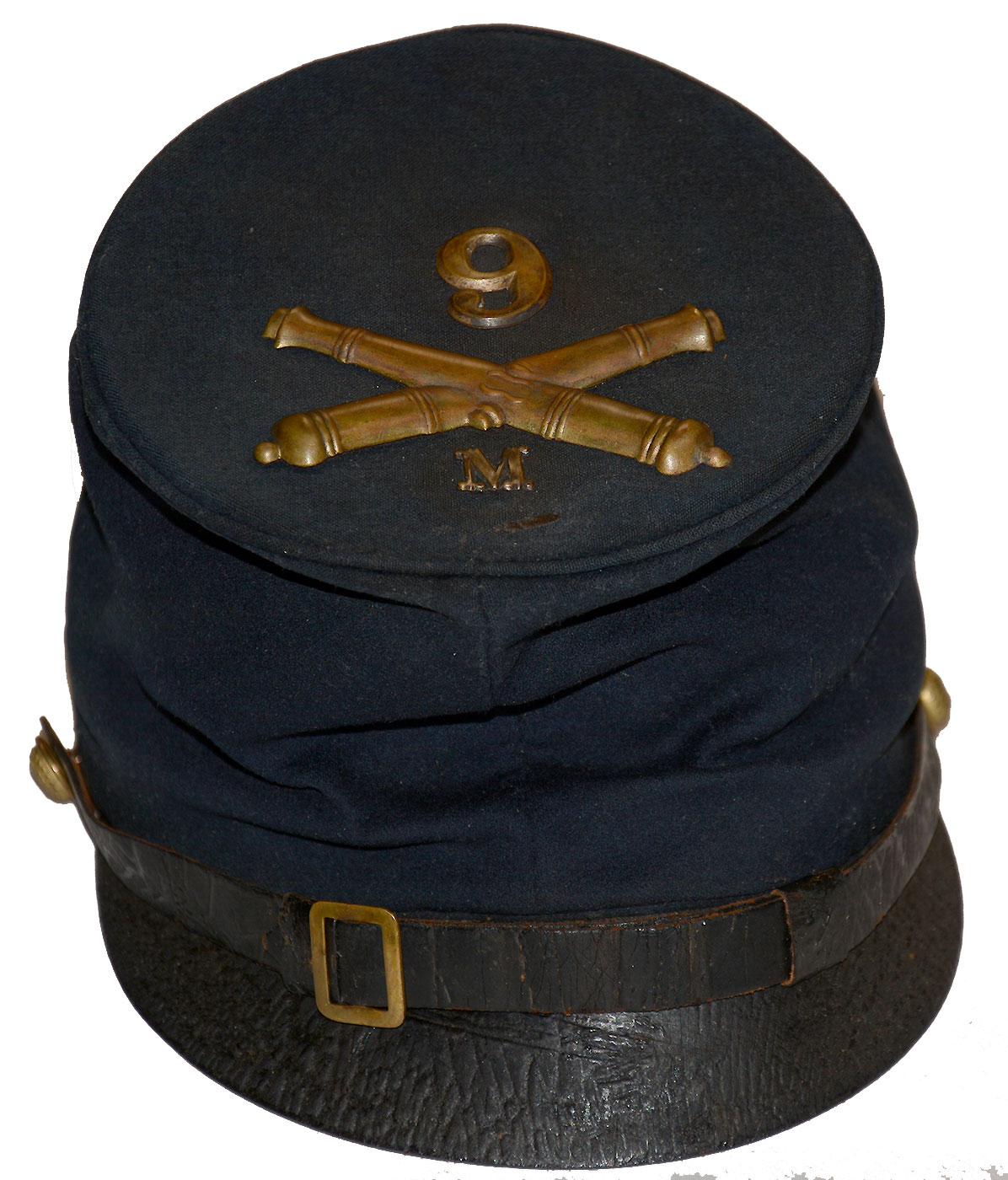 NINTH MASSACHUSETTS ARTILLERY " GETTYSBURG RETREAT BY RECOIL" CAP