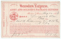 HARNDEN EXPRESS, ARMY AND SOLDIER’S PACKAGE EXPRESS RECEIPT – CHARLES A. RICHARDSON, 26TH MASSACHUSETTS