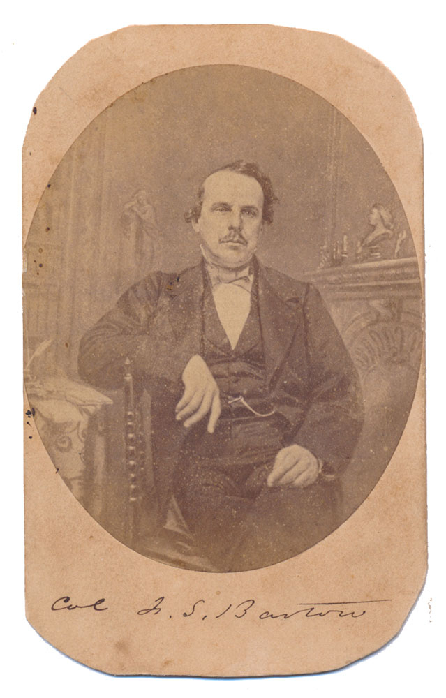 CDV OF COLONEL FRANCIS STEBBINS BARTOW, THE FIRST COMMANDER KILLED IN BATTLE DURING THE CIVIL WAR AT FIRST MANASSAS 