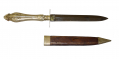 ENGLISH SIDE KNIFE WITH SHEATH, C. 1850-60