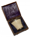 POW ART BONE CUP IN CASE, ID’D TO 93RD NEW YORK VOLUNTEERS