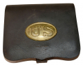 EXCELLENT 1863 DATED CIVIL WAR CARTRIDGE BOX
