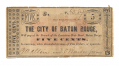 BATON ROUGE FIVE-CENT NOTE FROM 1861