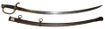 1863 DATED US LIGHT ARTILLERY SABER AND SCABBARD BY AMES
