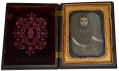 INTRIGUING ¼ PLATE DAGUERROTYPE – FREDERIC CHAPMAN, AGE 4, ID’D WITH LOCK OF HAIR