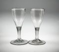 PAIR OF CA.1790 HAND BLOWN WINE GLASSES- FREDERICK MARYLAND COLLECTION
