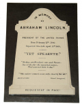 PERIOD MOURNING CARD FOR PRESIDENT ABRAHAM LINCOLN