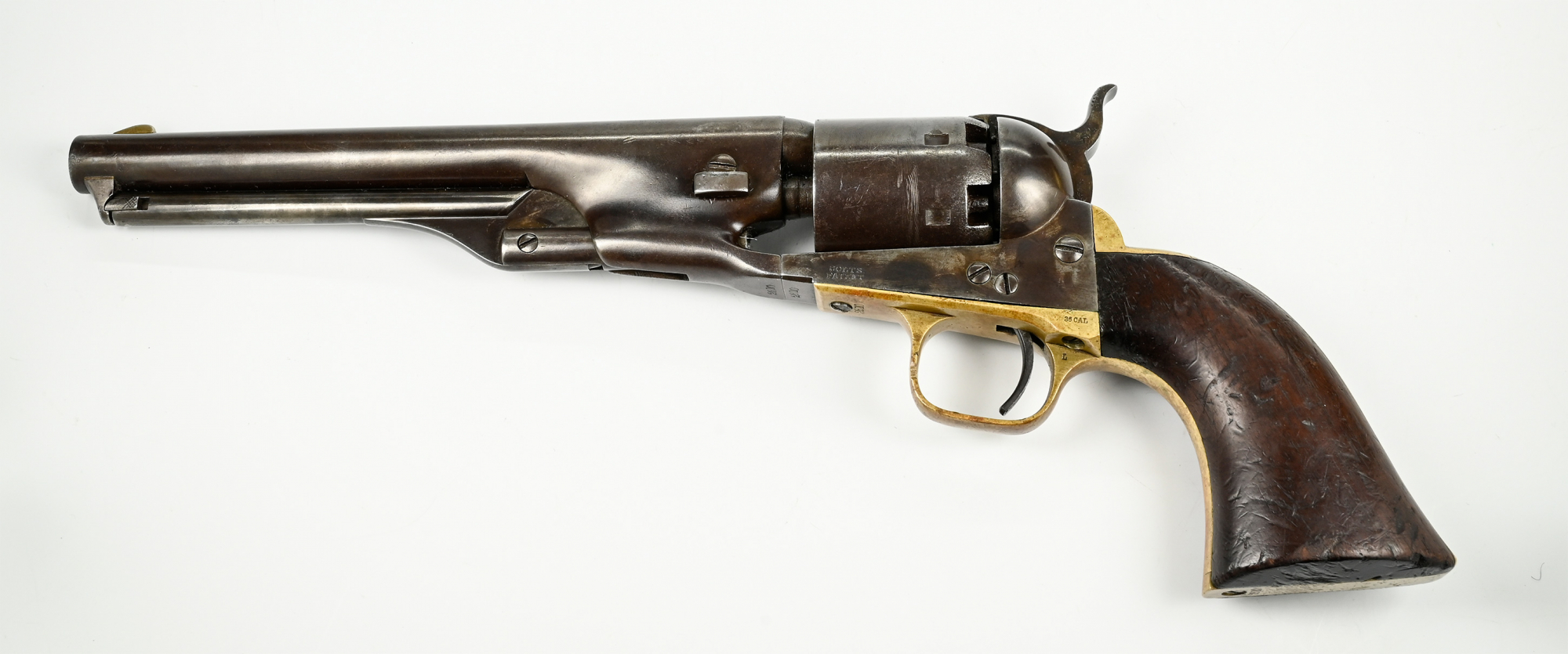 VERY SCARCE “NAVY-NAVY” COLT US NEW MODEL 1861 NAVY REVOLVER STILL IN PERCUSSION