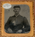 SIXTH PLATE TINTYPE OF CALIFORNIA CAVALRY LIEUTENANT 