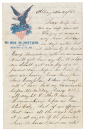 SOLDIER LETTER - PERRY BLY, CO. “M”, 9TH NEW YORK “STONEMAN” CAVALRY, DIED OF WOUNDS RECEIVED AT TODD’S TAVERN, VA 
