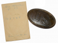 CARTRIDGE BOX PLATE FROM 20th CORPS LINES PINE MOUNTAIN, GA, EX-SYD KERKSIS