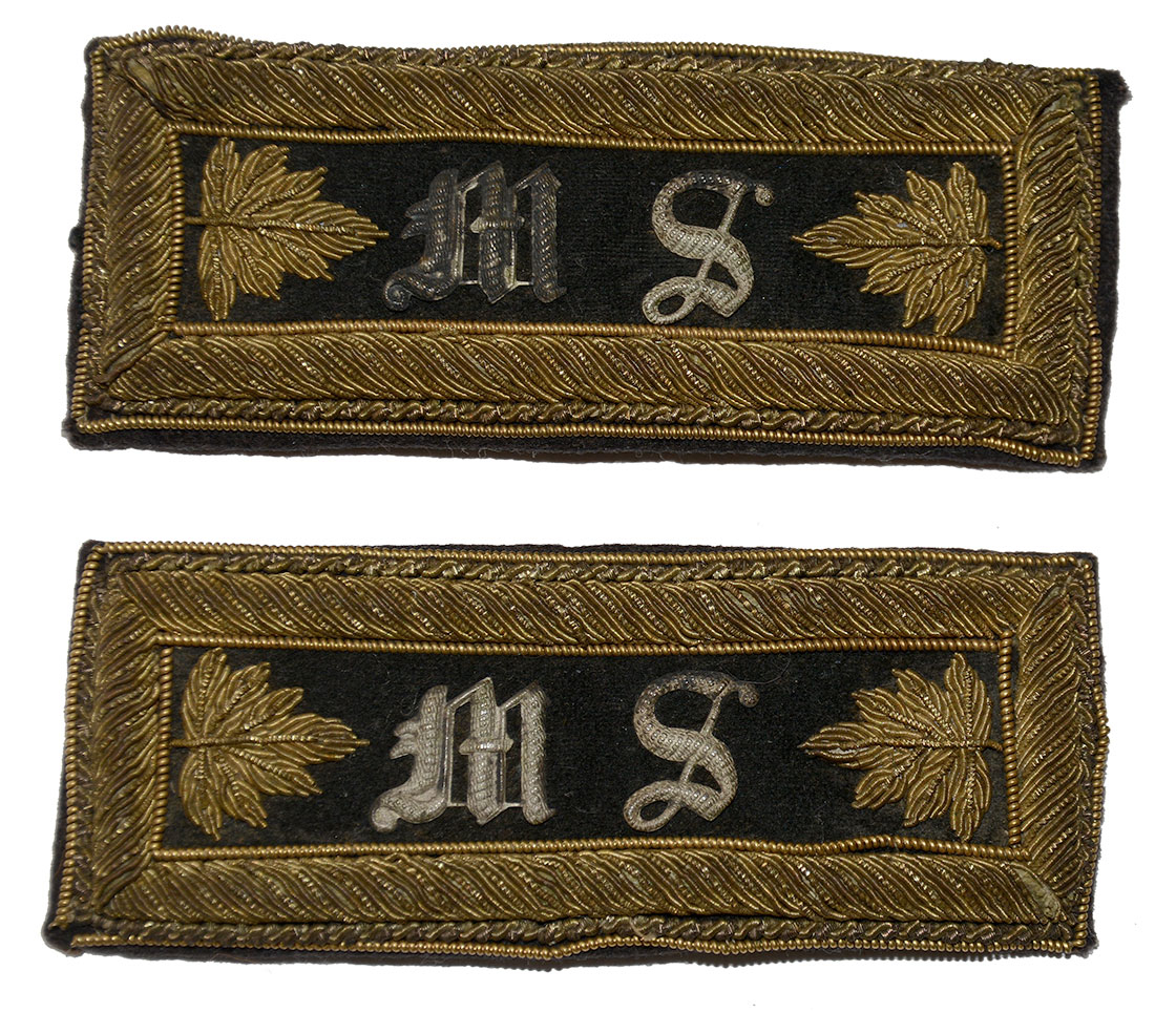 CIVIL WAR DOUBLE BORDER US SURGEON’S SHOULDER STRAPS