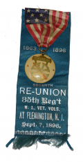 STRIKING REGIMENTAL REUNION RIBBON – 35th NEW JERSEY, 1896