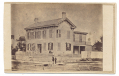CARTE DE VISITE – THE LINCOLN HOME SHOWING LINCOLN AND SON