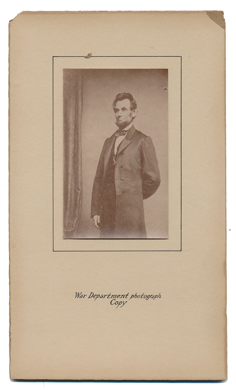 RARE WAR DEPARTMENT PHOTO – LINCOLN BY MATTHEW BRADY