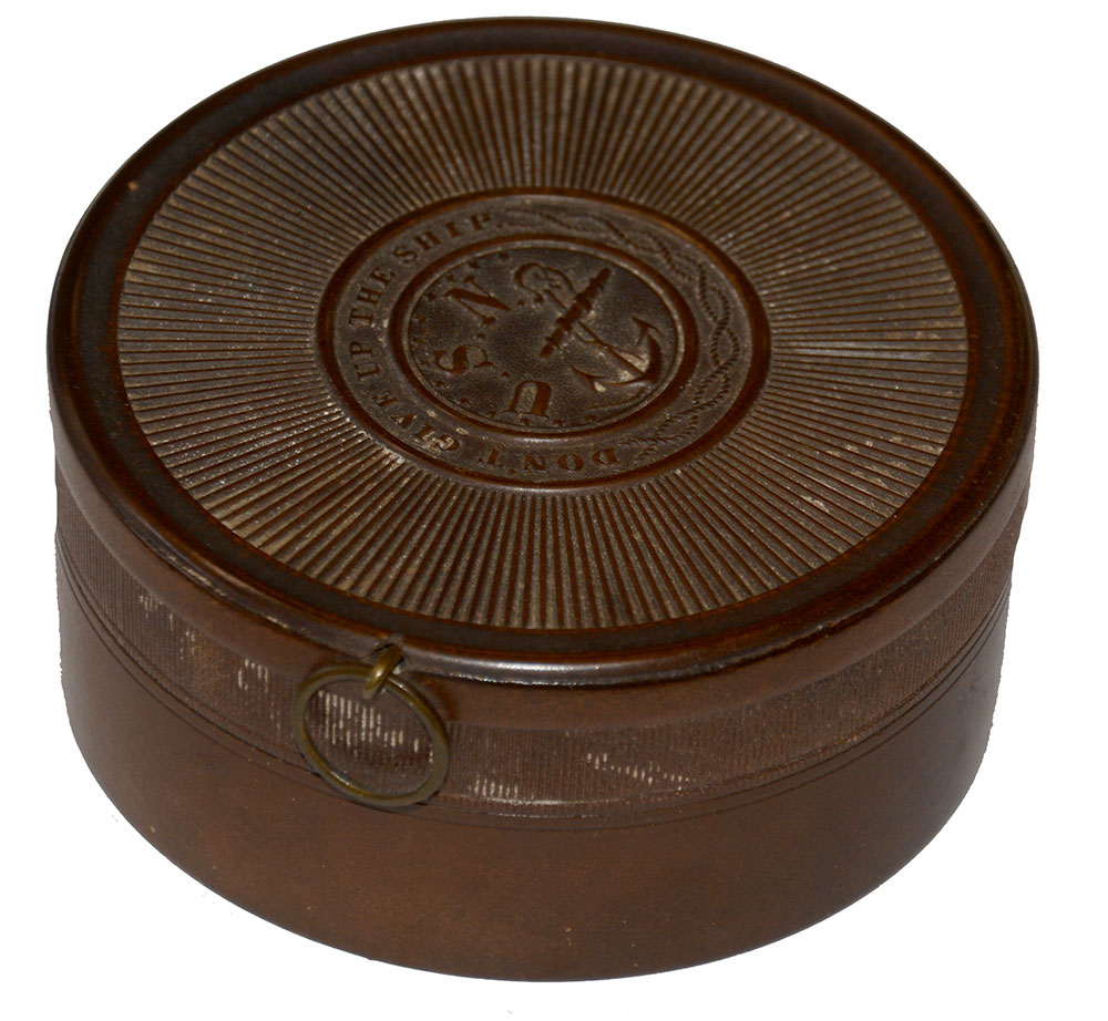 CIVIL WAR US NAVY SAILOR’S GOODYEAR PATENT SHAVING SOAP CASE