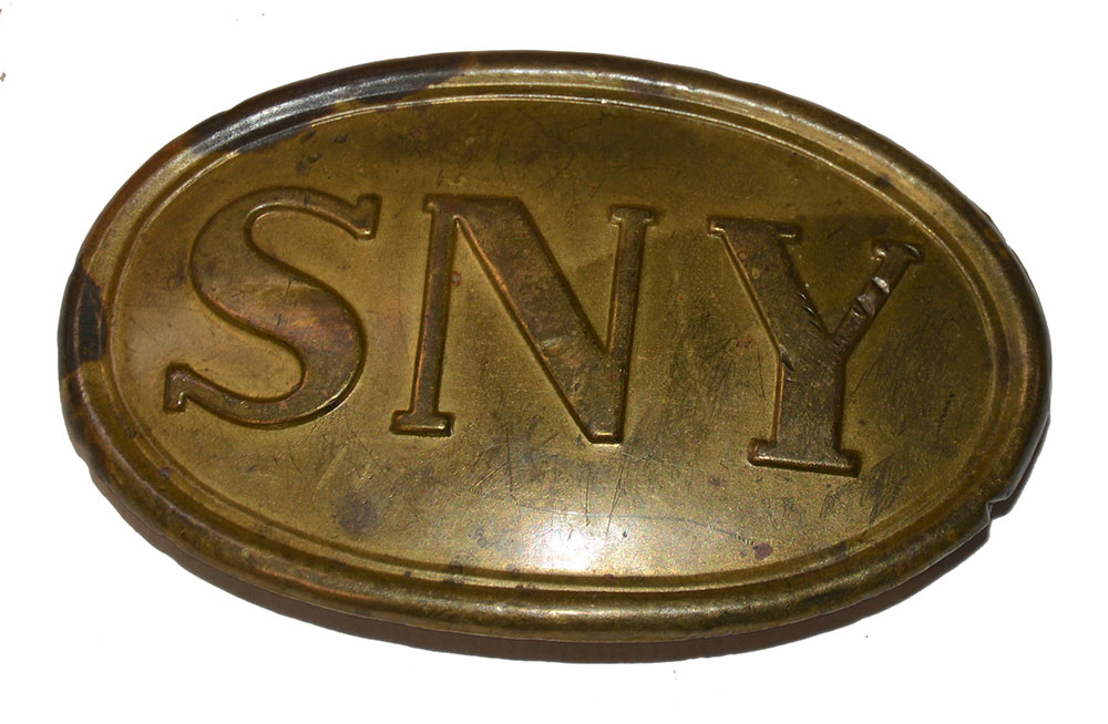 NON-DUG “THIN LETTER” STATE OF NEW YORK BELT PLATE