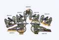 ASSORTMENT OF SCALE MODEL CANNON BY RUSSELL A. NORGAN