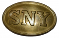 NON-DUG STATE OF NEW YORK BROAD LETTER, ARROW BACK “SNY” OVAL BELT PLATE