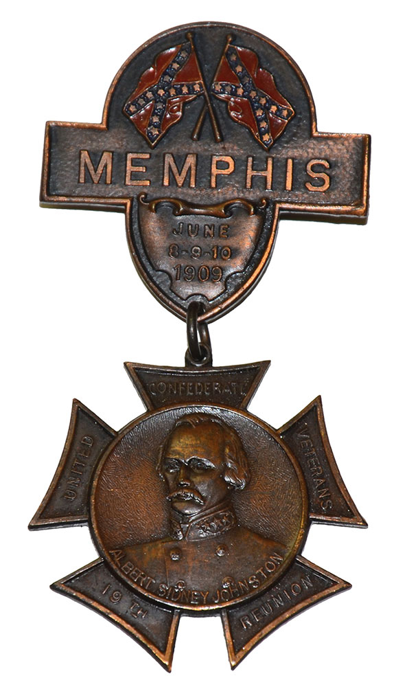 UNITED CONFEDERATE VETERANS REUNION BADGE-MEMPHIS 1909