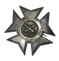 SILVER 22ND CORPS BADGE ID'D TO PRIV.  EDGAR SMITH - 1ST NEW HAMPSHIRE HEAVY ARTILLERY 