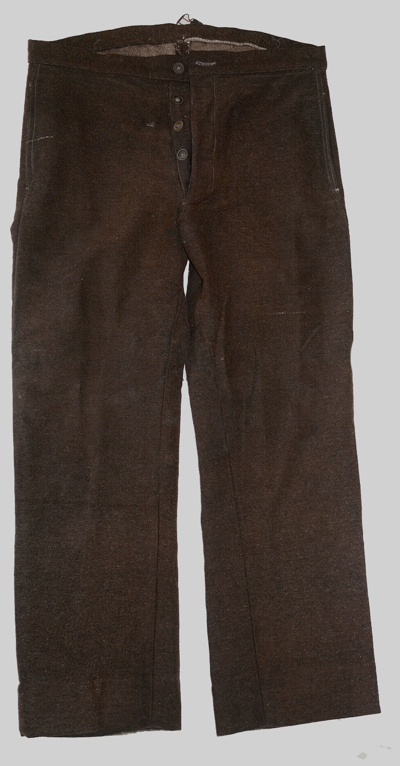 TROUSERS IDENTIFIED TO JOHN J. TEW, 51ST NORTH CAROLINA INFANTRY – WOUNDED AT COLD HARBOR