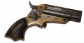 THIRD MODEL, BRASS FRAME, 4-BARREL STARR PATENT PEPPERBOX PISTOL