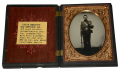 QUARTER PLATE AMBROTYPE PHOTO – NEW HAMPSHIRE VOLUNTEER INFANTRYMAN