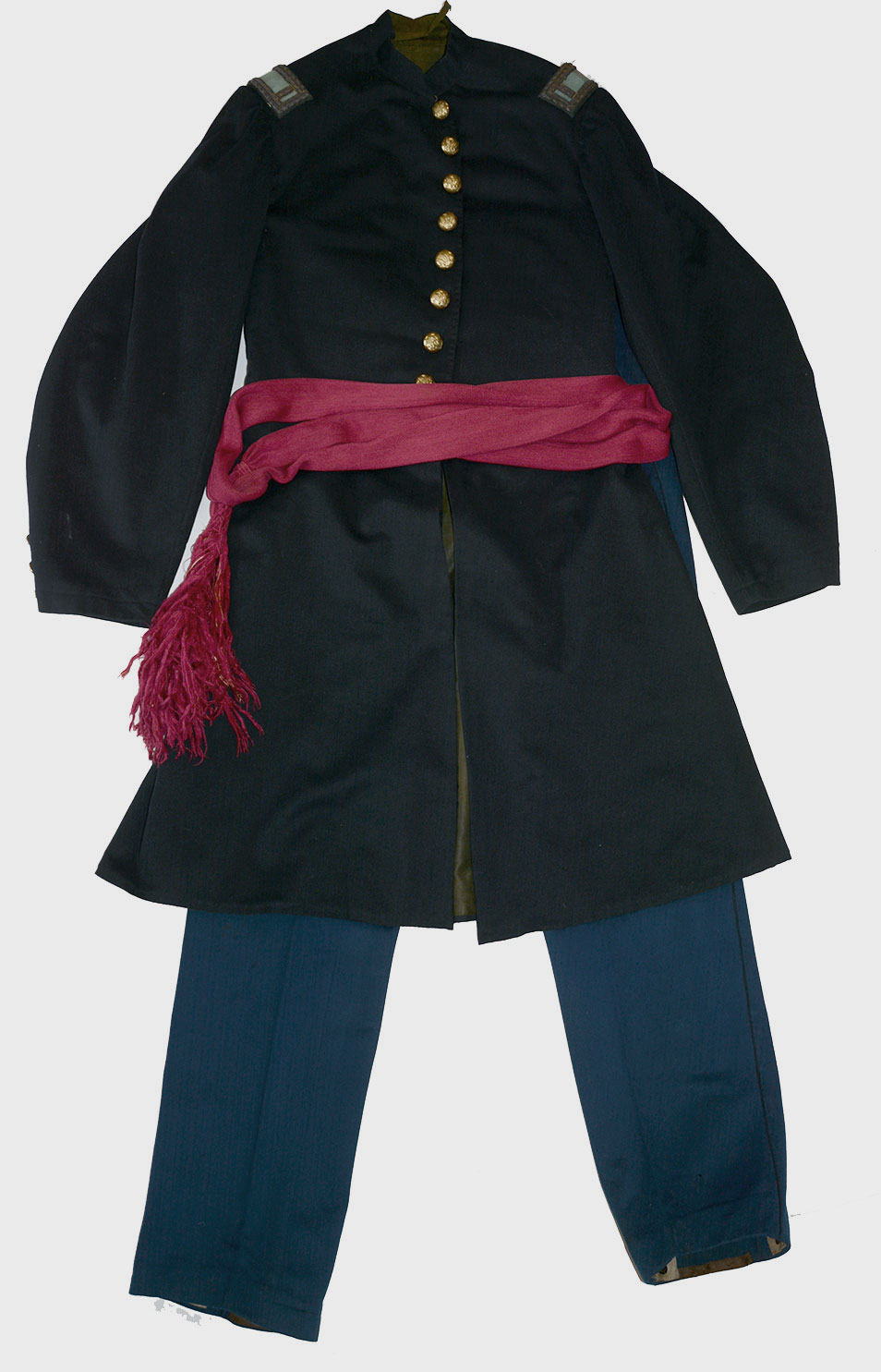 CAPTAIN’S FROCK COAT, TROUSERS AND SASH OF FREDERICK SCHUMACHER 6th WISCONSIN; LATER KIA AS MAJOR 21st WISCONSIN AT PERRYVILLE