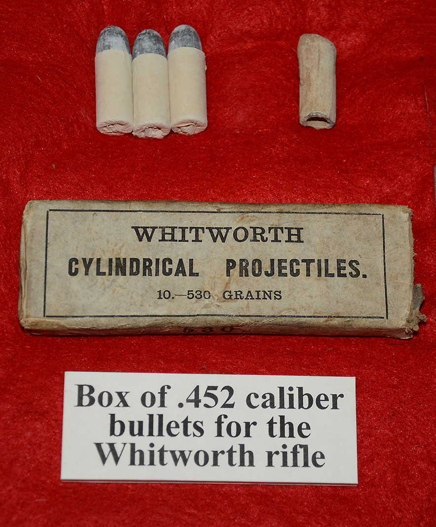 SCARCE WHITWORTH PACKET, THREE PATCHED BULLETS, & “DUG” FIRED BULLET