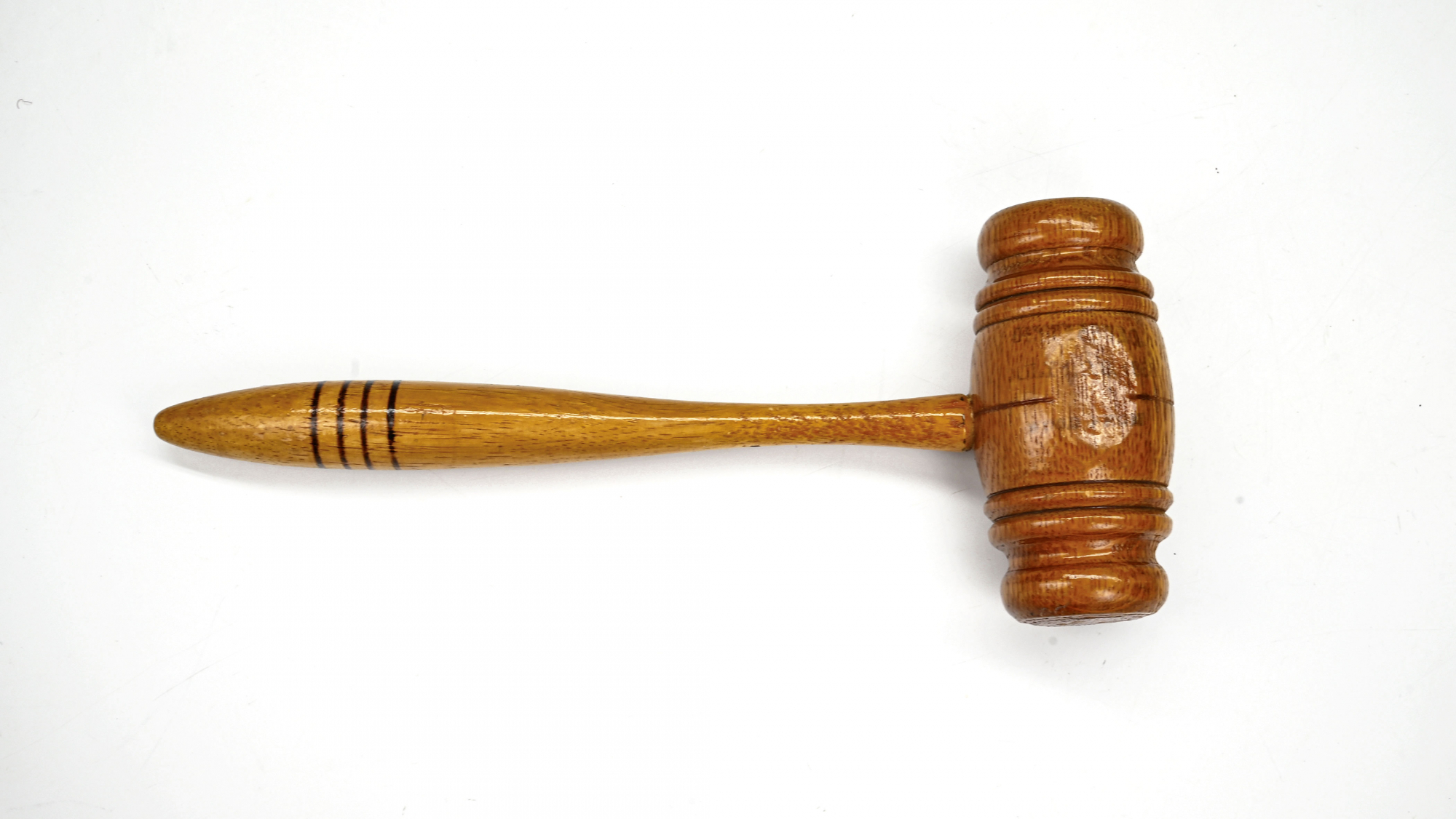 GETTYSBURG BULLET-STRUCK WOOD SOUVENIR GAVEL 