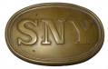 NEW YORK STUD-BACK THIN LETTER OVAL SNY BELT PLATE 1861-1863