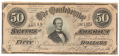 1864 CSA T-66 $50 NOTE FEATURING JEFFERSON DAVIS