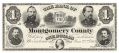 1865 BANK OF MONTGOMERY COUNTY, $1 NOTE