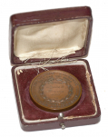 FIFTIETH ANNIVERSARY TABLE MEDAL WITH CASE FOR SERVICE IN 9th NYSM, 83rd NY VOLUNTEERS, INSCRIBED TO CHARLES W. DOWERS, COMPANY C